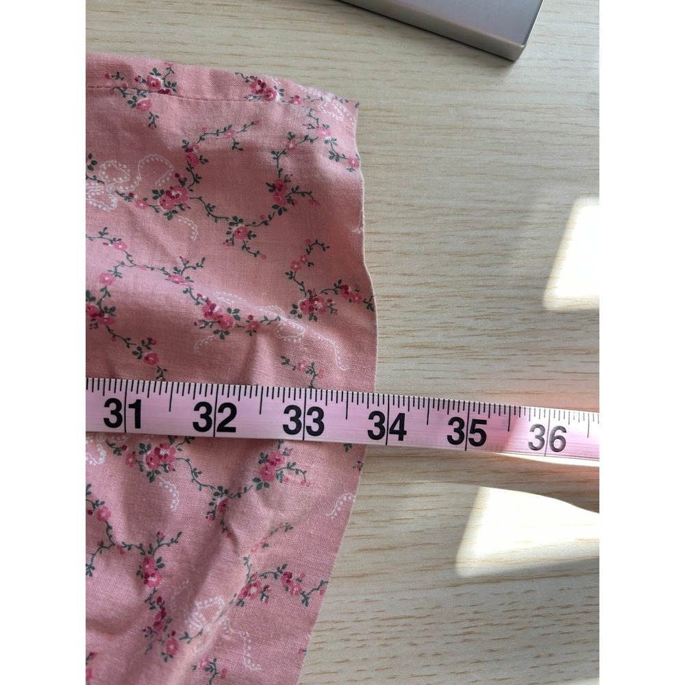 Handmade Prairie Dress bonnet Pink Floral Lace costume coquette cottage pioneer - Picture 11 of 15